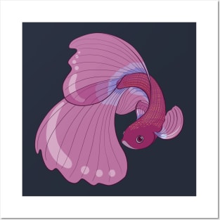 Purple Haze Betta Fish Posters and Art